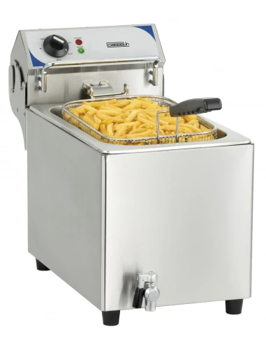 Friteuse électrique avec vanne de vidange 10 litres - CASSELIN