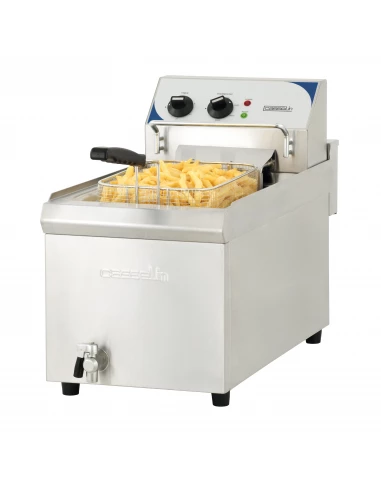 Friteuse électrique avec vanne de vidange 10 litres haut rendement