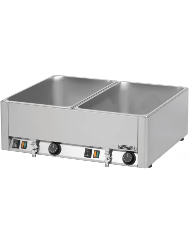 Double bain-marie GN 1/1 avec 2 robinets de vidange - CASSELIN