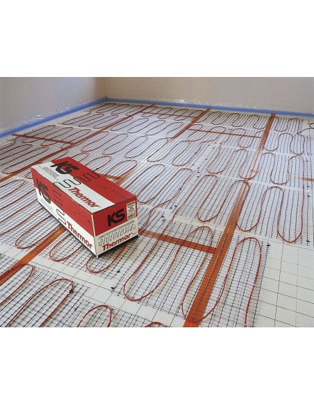 Kit plancher chauffant électrique 128 mêtres ks sans thermostat 2200w trame de 85 cm - Thermor