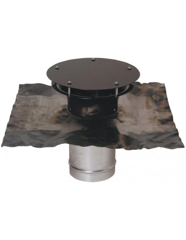Sortie Toit Aldes Ronde Brune Ventilation toiture discrète et robuste - Aldes