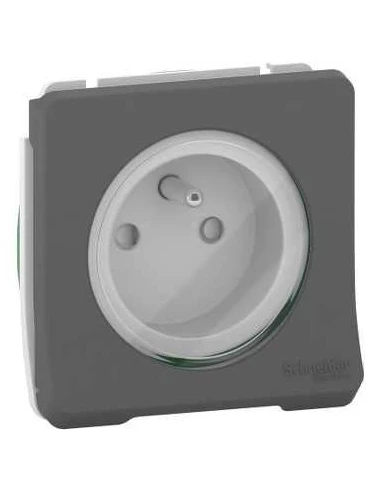 Prise De Courant 2p+t Ip55 Ik08 Connexion Auto - Composable - Gris - Mureva Styl