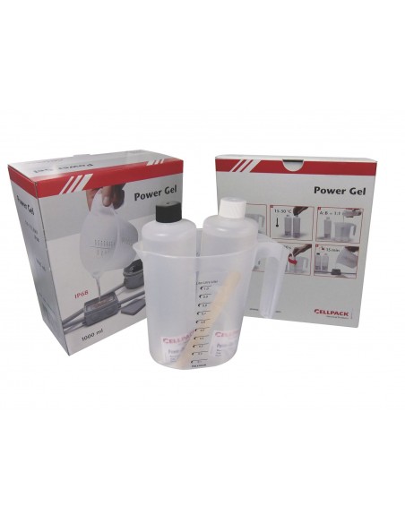Résine Gel bi-composant Power Gel 1000ml pour boite électrique - Cellpack