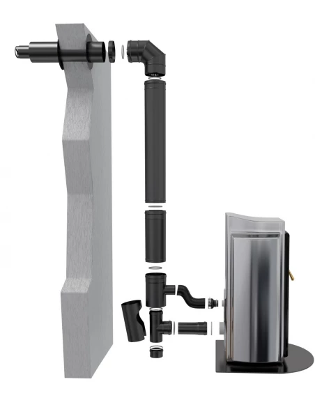 Kit de raccordement de façade BIOTEN pour poêle à granulés étanches 80/125