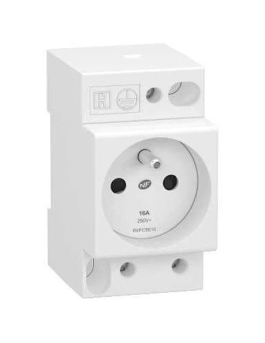 Prise De Courant 2p+t 16a 250v Modulaire Resi9 Schneider R9pcs616