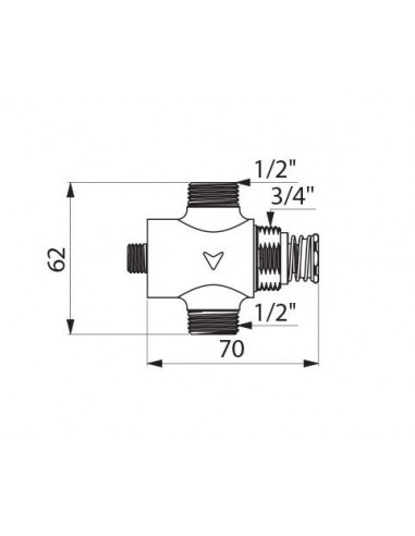 Robinetterie Tempostop pour lavabo douche TC 747122 - Delabie