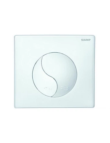 Plaque de commande WC Yin Yang blanche - SIAMP