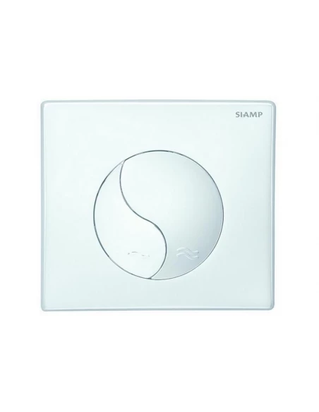 Plaque de commande WC Yin Yang blanche - SIAMP