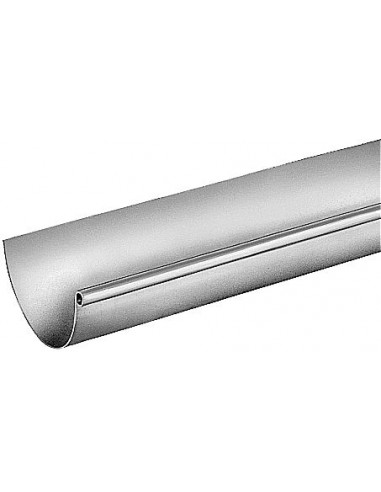 Gouttière 1/2 ronde Zinc 250mm Zinc naturel, forme demi-ronde, développé 250mm - Vm Zinc