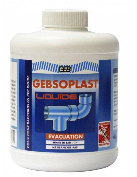 Colle PVC Évacuation GEB 1L Soudure à froid PVC-U pour évacuation - GEB