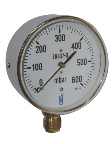 Manometre gaz d100 rv1/2 60mb