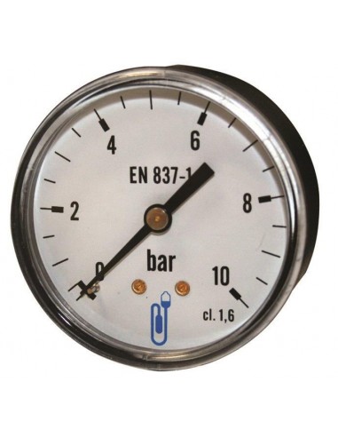 Manomètre Axial 10 Bar Mesure Pression Précise - Distrilabo