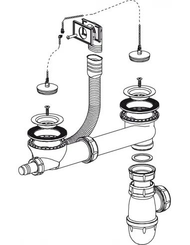 Bonde chainette siphon 265915
