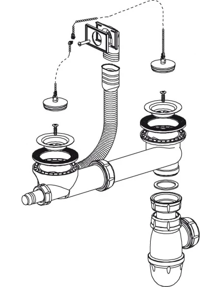 Bonde chainette siphon 265915