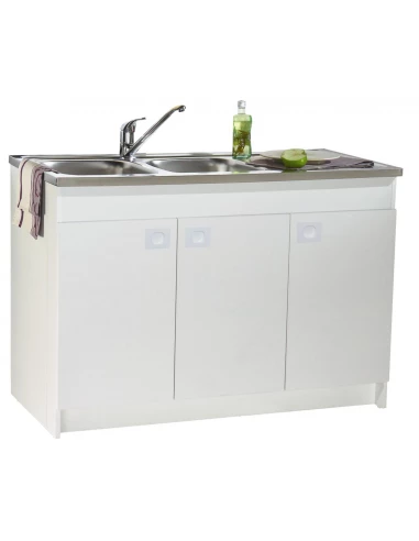 Sous evier decliq s13n22080 2 portes 80 x60 cm