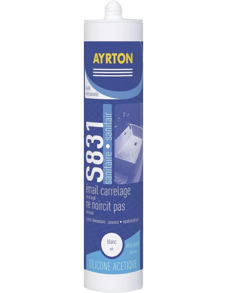 Mastic silicone acetique transparent cartouche 300 ml