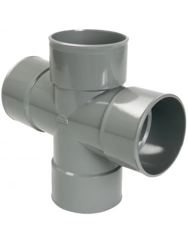 Culotte à 87°30 PVC double parallèle FF 100mm URT188 - Nicoll