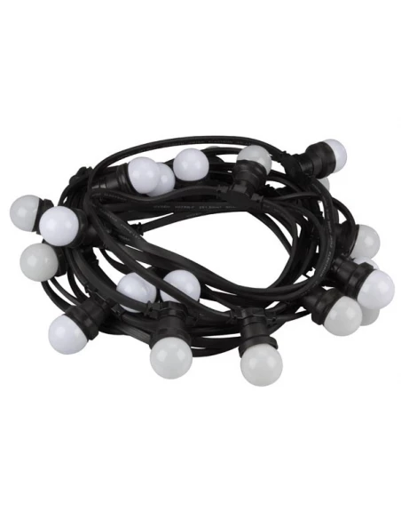 Guirlande de fà_te à_ led avec 20 lampes led blanc chaud