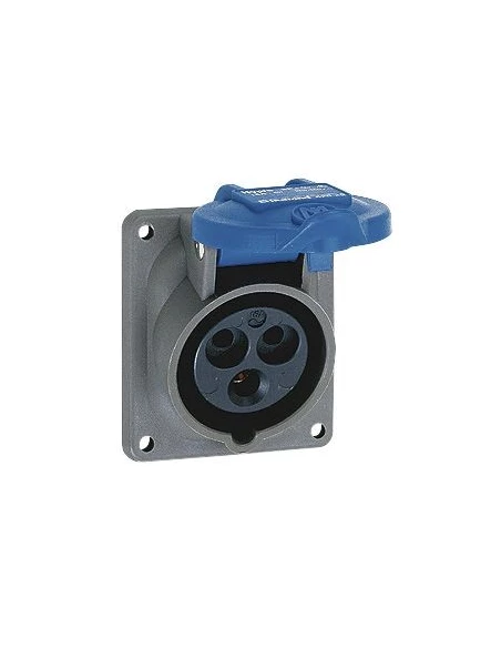 Socle bleu hypra 16a 2p+t