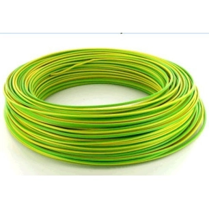 Fil souple vert-jaune, 6mm2, au mêtre