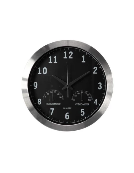 Horloge murale en aluminium avec thermomà_tre & hygromà_tre - à_ 35 5 cm