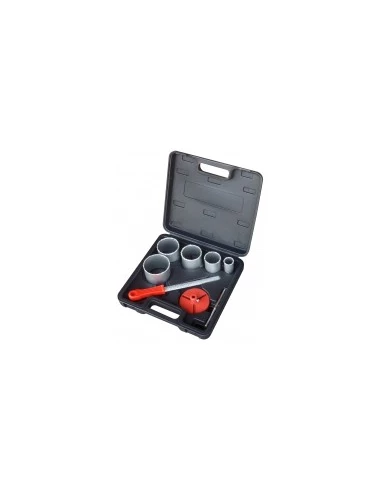 coffret de trepans au carbure désignation coffret de 5 trépans carburecomposition ø 33 / 53 / 67 / 73 / 83 mm