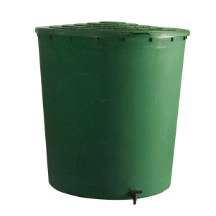 Récupérateur d'eau 350L avec couvercle et robinet - BELLIJARDIN