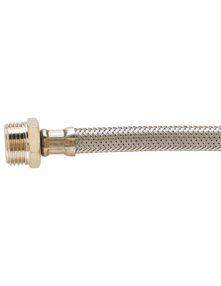 Flexible sanitaire 1/2 x 1/2 300mm Raccordement flexible eau chaude/froide, installation rapide - Tucai