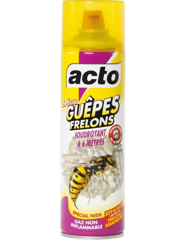 Aérosol guêpes et frelons 500ml insecticide - ACTO