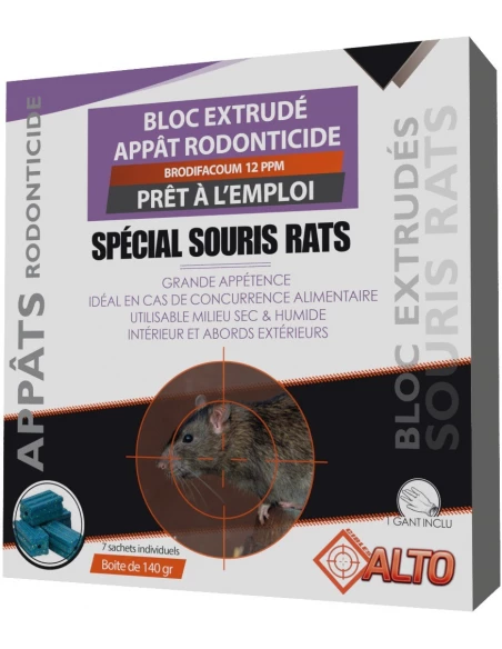 raticide bloc brod 12ppm 140gr