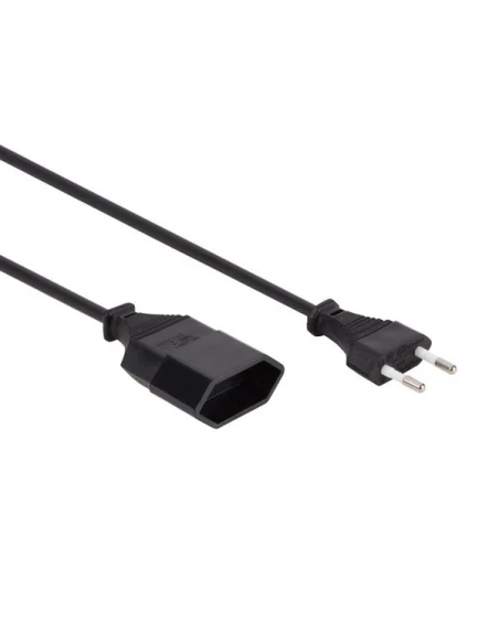 Câble d'alimentation noir cee 7/16 fiche euro+ c7 l1 8 m h03vvh2-f 2g0 75 mm²