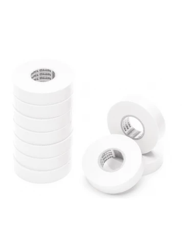 10 nitto - ruban adhesif isolant - blanc - 19 mm x 20 m