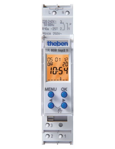 Horloge programmable digital TR Theben 1 module LED 60 W