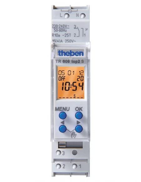 Horloge programmable digital TR Theben 1 module LED 60 W