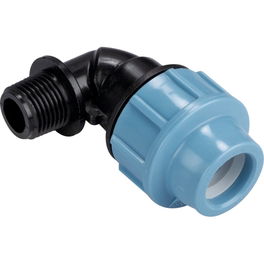 Coude mâle pour tuyau polyéthylène 20mm 15x21