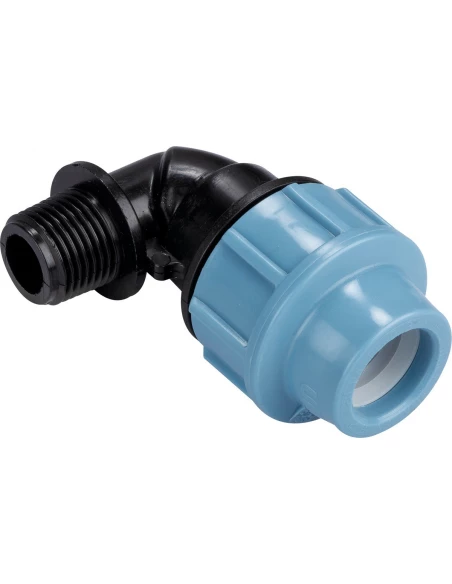 Coude mâle pour tuyau polyéthylène 20mm 15x21