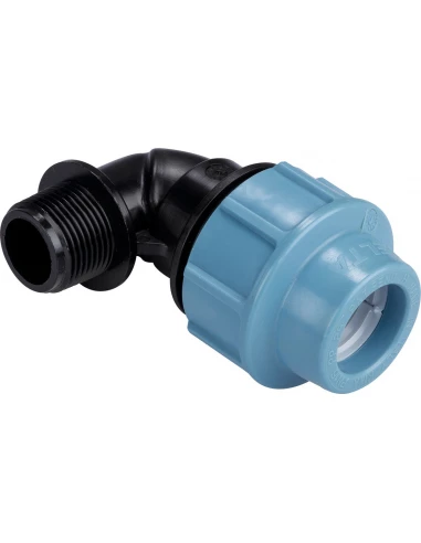 Coude mâle pour tuyau polyéthylène 25mm 20x27