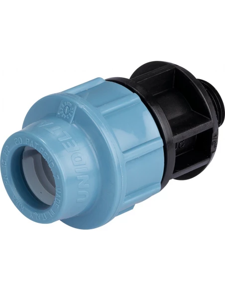 Raccord pour tuyau polyéthylène droit mâle 20mm - 15x21