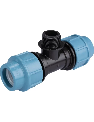 Té de dérivation pour tuyau polyéthylène 32mm égal et mâle 26x34 mm
