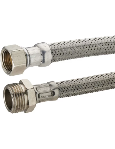 Flexible alim inox mf 1/2 - 1/2 l:500 dn8 plaquette 1 pièce