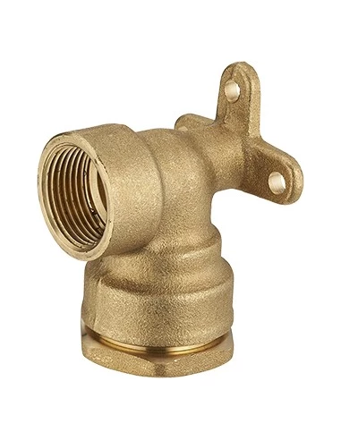 coude applique polyéth femelle laiton ø25 - f 1/2 lien 1 pièce