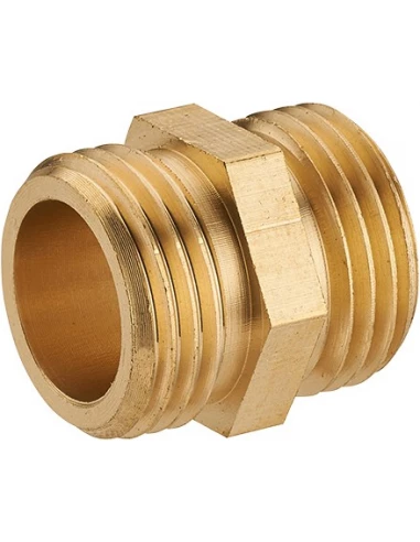 Mamelon laiton double mâle égal 1/2 (15x21) sachet 5 pièces - NOYON ET THIEBAULT