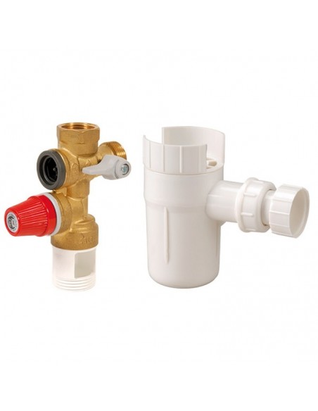 Kit Groupe Sécurité DIPRA Protection chauffe-eau avec siphon intégré - DIPRA