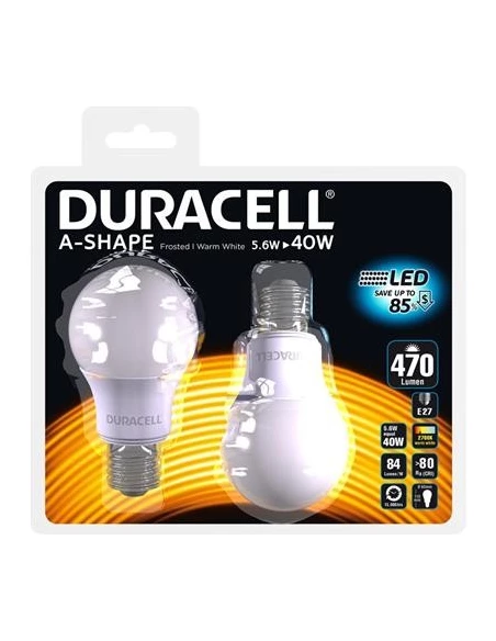 DURACELL - Lot de 2 ampoules standard Led E27 470lm