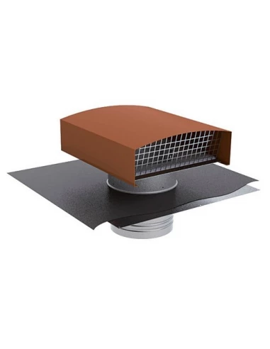 Chapeau de toiture rouge pour sorties conduits diamètre 160mm - ATLANTIC