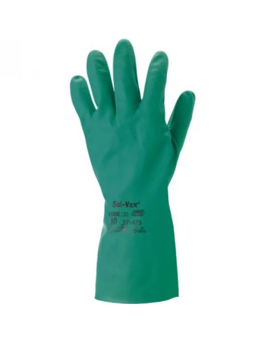 12 gant sol-vex nitrile non supporte suede lg 33 cm ep. 0.38 vert t 8 14930-8