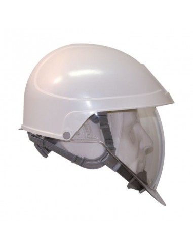 Casque de protection avec écran bulle intégré IDRA2 blanc jugulaire 4pts - AUBOUEIX