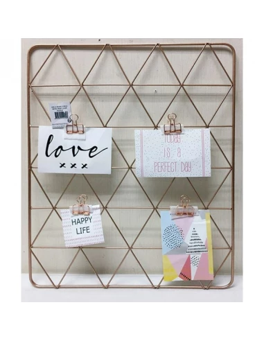 grille memo losange cuivre