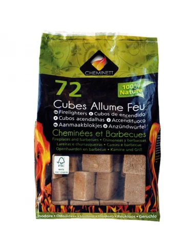 Allume Feu Barbecue Sachet De 72 Cubes Cross
