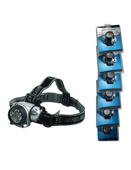 Lampe frontale 10+2 led interrupteur on/off - electraline